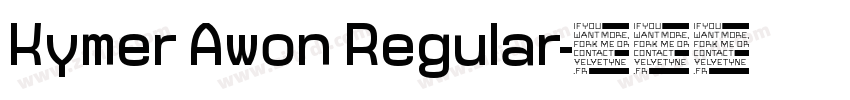 Kymer Awon Regular字体转换